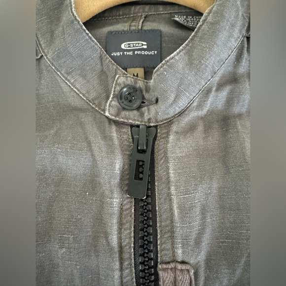 G Star Grey Linen Bomber Jacket size Medium - Picture 15 of 15
